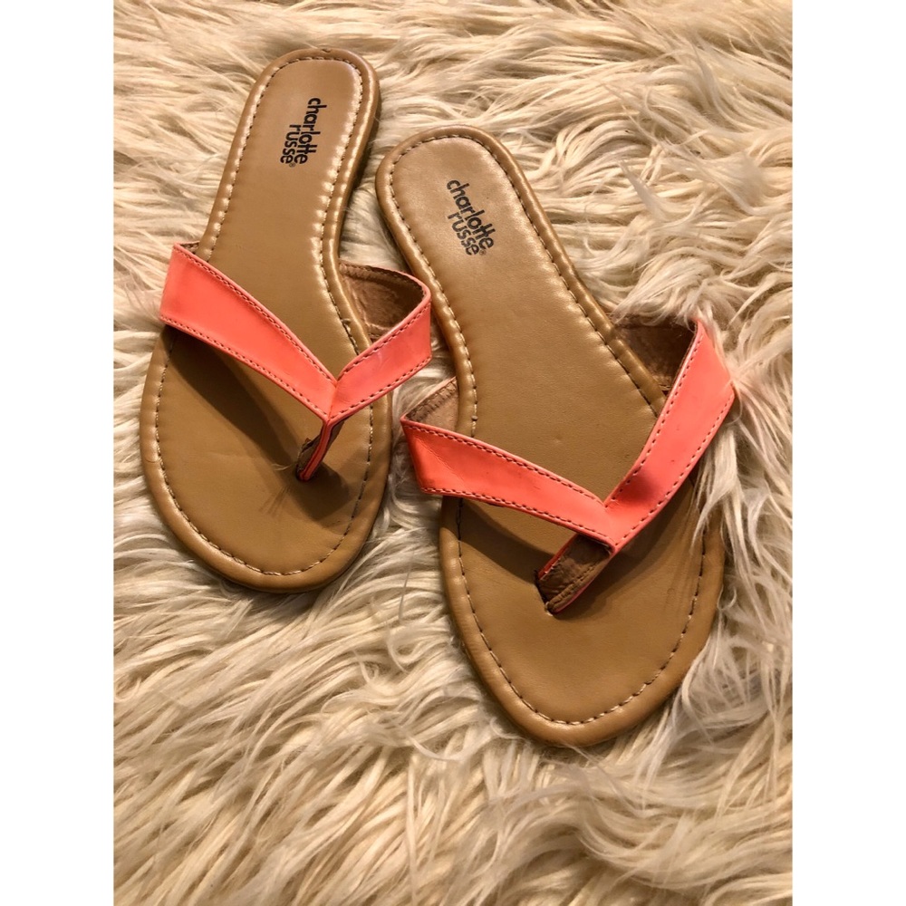 Charlotte Russe leather flip flop